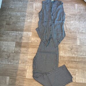 Vintage Y2K Striped Sleeveless Jumpsuit